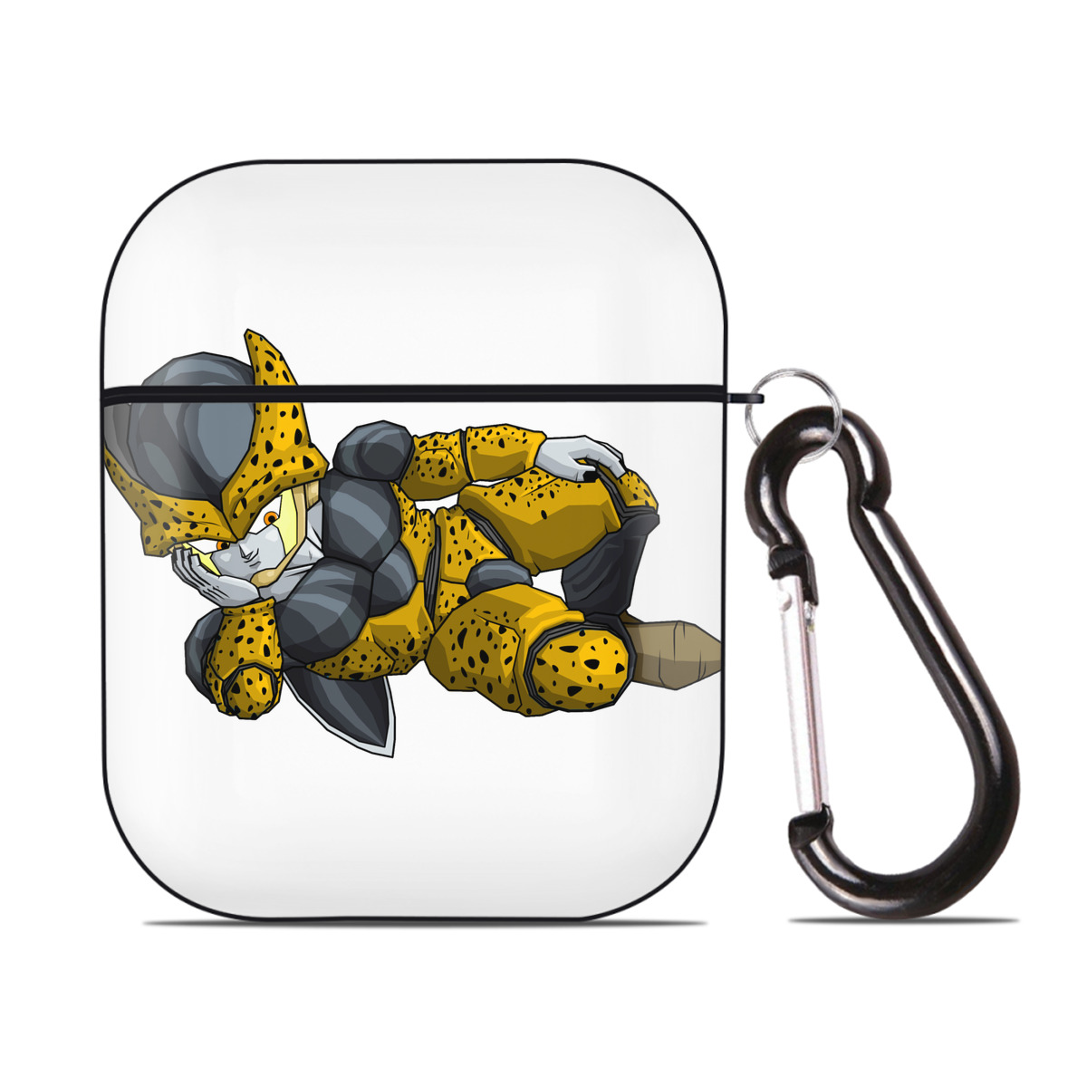 （画像用） ドラゴンボール セル DRAGON BALL Cell AirPods 第2世代保護ケース ハードシェル ブラック 耐衝撃・防指紋・カラビナ付き