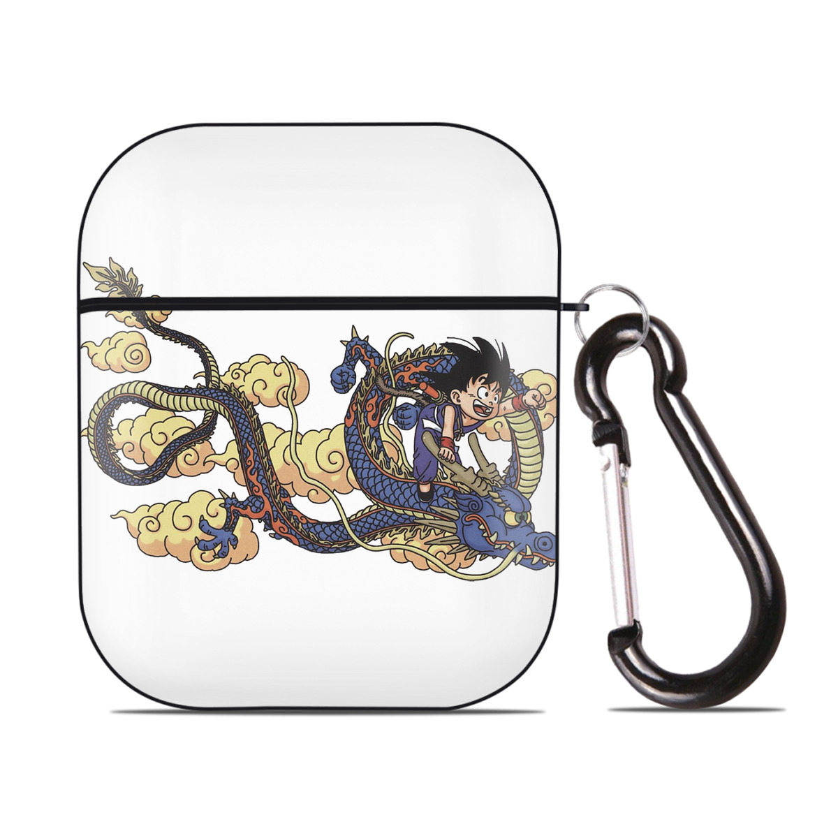 （画像用） ドラゴンボール 神龍 シェンロン DRAGON BALL Shenron AirPods 第2世代保護ケース ハードシェル ブラック 耐衝撃・防指紋・カラビナ付き