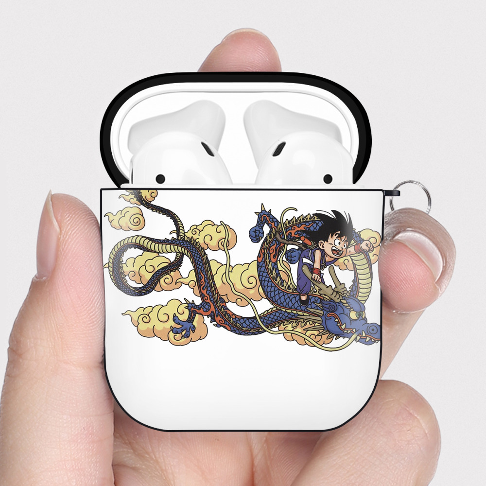 （画像用） ドラゴンボール 神龍 シェンロン DRAGON BALL Shenron AirPods 第2世代保護ケース ハードシェル ブラック 耐衝撃・防指紋・カラビナ付き