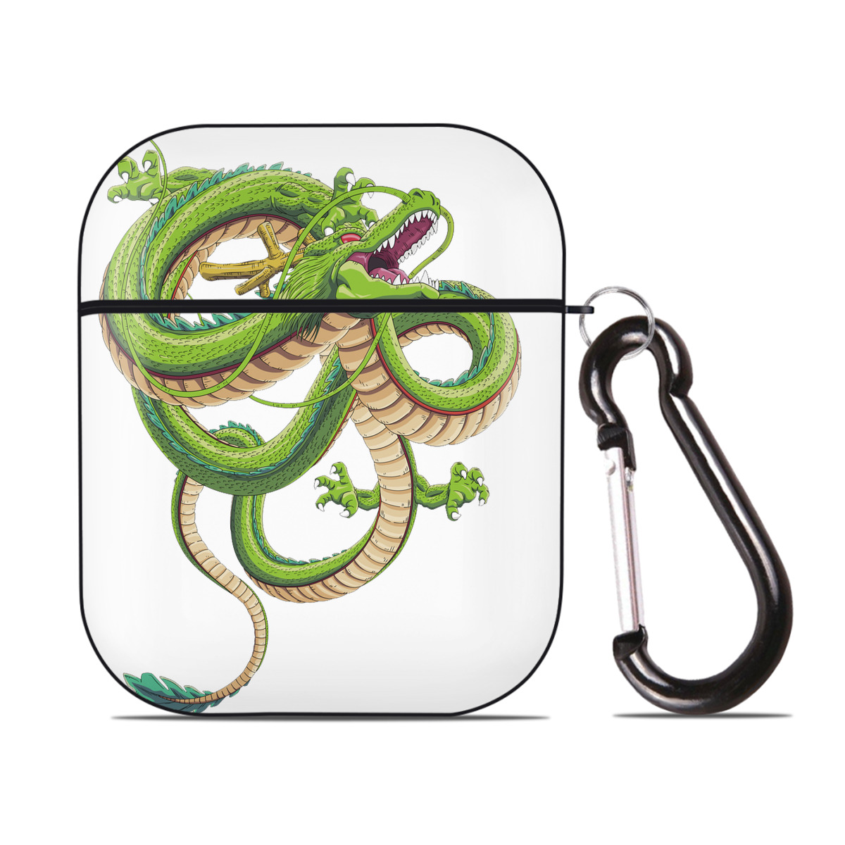 （画像用） ドラゴンボール 神龍 シェンロン DRAGON BALL Shenron AirPods 第2世代保護ケース ハードシェル ブラック 耐衝撃・防指紋・カラビナ付き