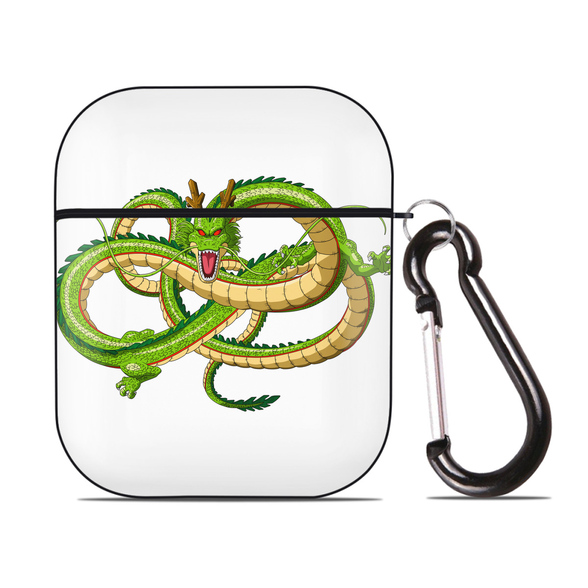 （画像用） ドラゴンボール 神龍 シェンロン DRAGON BALL Shenron AirPods 第2世代保護ケース ハードシェル ブラック 耐衝撃・防指紋・カラビナ付き
