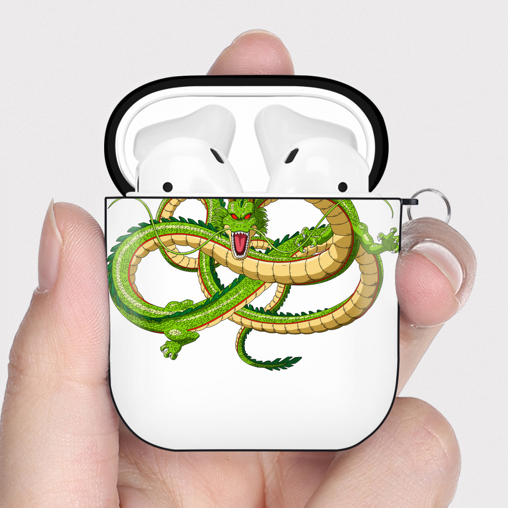 （画像用） ドラゴンボール 神龍 シェンロン DRAGON BALL Shenron AirPods 第2世代保護ケース ハードシェル ブラック 耐衝撃・防指紋・カラビナ付き