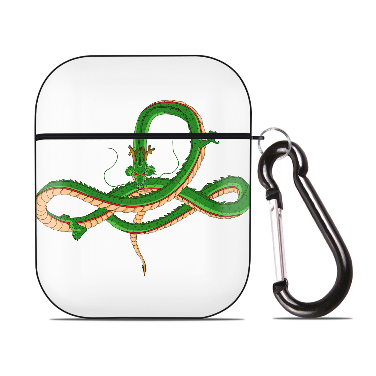 （画像用） ドラゴンボール 神龍 シェンロン DRAGON BALL Shenron AirPods 第2世代保護ケース ハードシェル ブラック 耐衝撃・防指紋・カラビナ付き