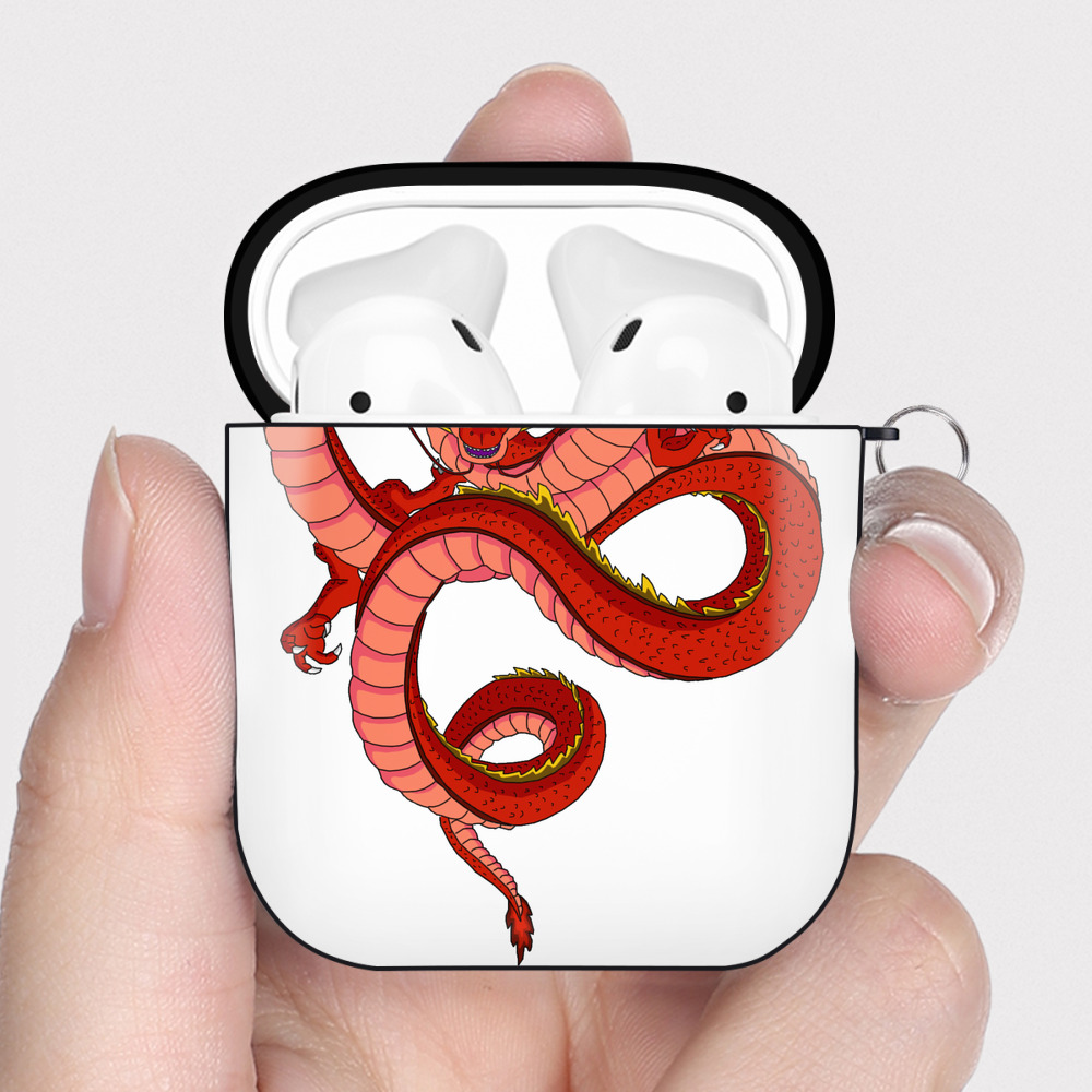 （画像用） ドラゴンボール 神龍 シェンロン DRAGON BALL Shenron AirPods 第2世代保護ケース ハードシェル ブラック 耐衝撃・防指紋・カラビナ付き