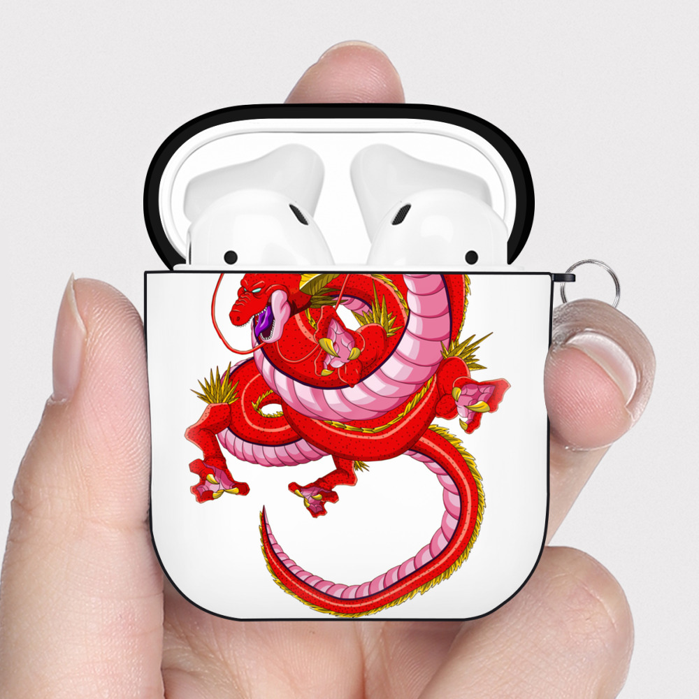 （画像用） ドラゴンボール 神龍 シェンロン DRAGON BALL Shenron AirPods 第2世代保護ケース ハードシェル ブラック 耐衝撃・防指紋・カラビナ付き