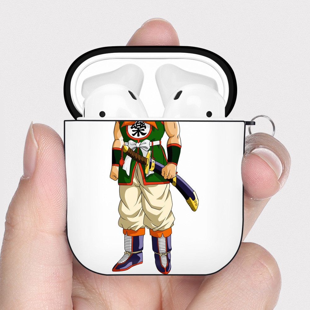 （画像用） ドラゴンボール ヤムチャ DRAGON BALL Yamcha AirPods 第2世代保護ケース ハードシェル ブラック 耐衝撃・防指紋・カラビナ付き