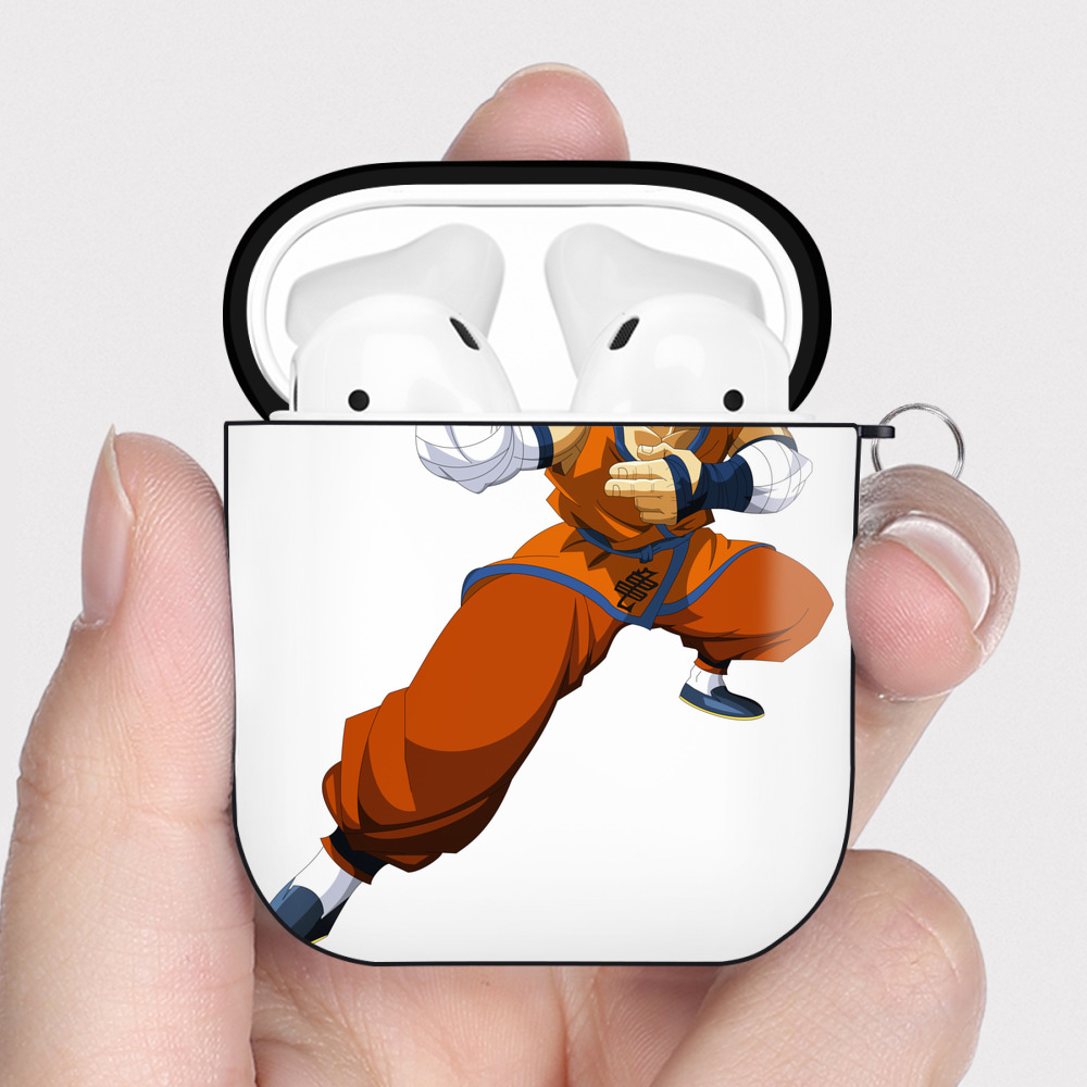 （画像用） ドラゴンボール ヤムチャ DRAGON BALL Yamcha AirPods 第2世代保護ケース ハードシェル ブラック 耐衝撃・防指紋・カラビナ付き