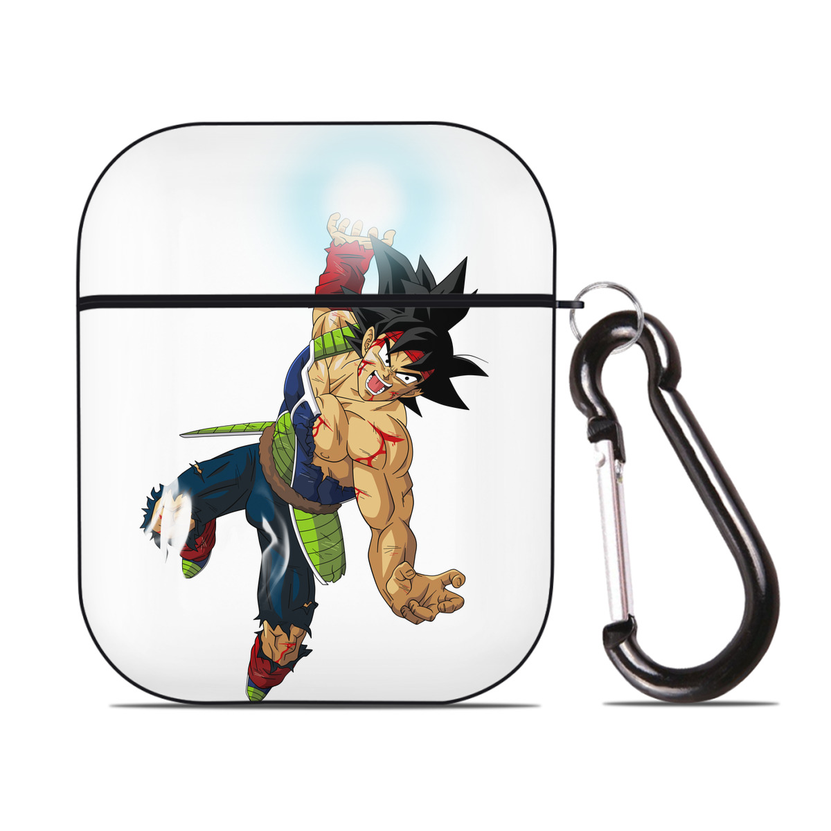 （画像用） ドラゴンボール バーダック DRAGON BALL Burdock AirPods 第2世代保護ケース ハードシェル ブラック 耐衝撃・防指紋・カラビナ付き