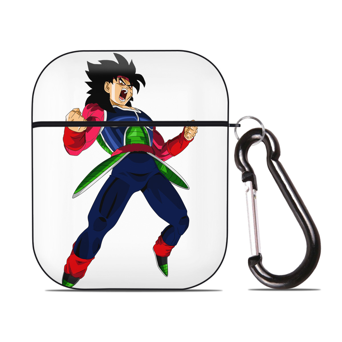 （画像用） ドラゴンボール バーダック DRAGON BALL Burdock AirPods 第2世代保護ケース ハードシェル ブラック 耐衝撃・防指紋・カラビナ付き