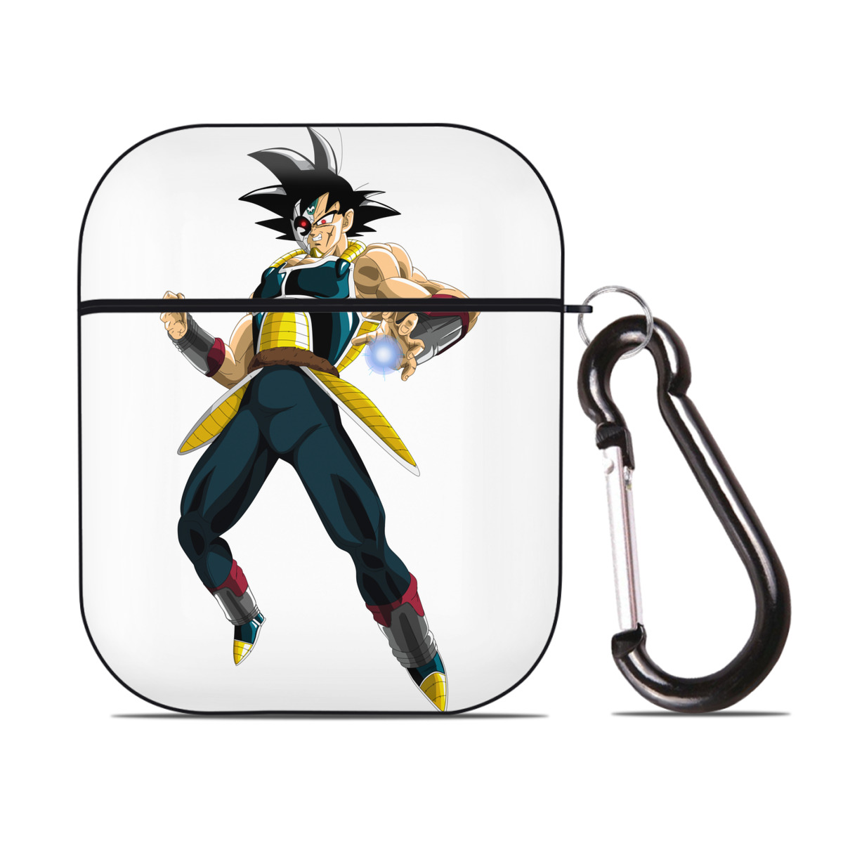 （画像用） ドラゴンボール バーダック DRAGON BALL Burdock AirPods 第2世代保護ケース ハードシェル ブラック 耐衝撃・防指紋・カラビナ付き