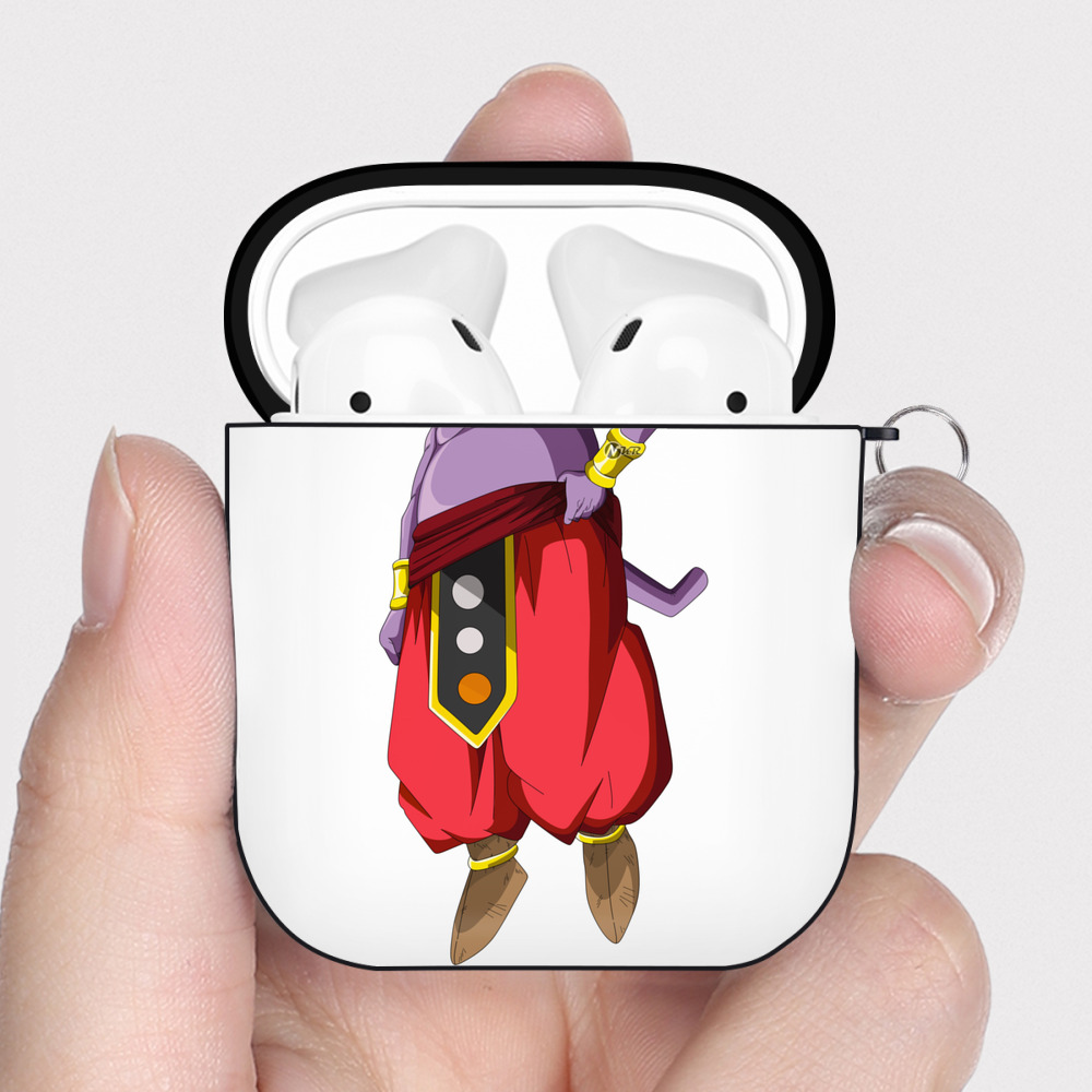 （画像用） ドラゴンボール シャンパ DRAGON BALL Champa AirPods 第2世代保護ケース ハードシェル ブラック 耐衝撃・防指紋・カラビナ付き
