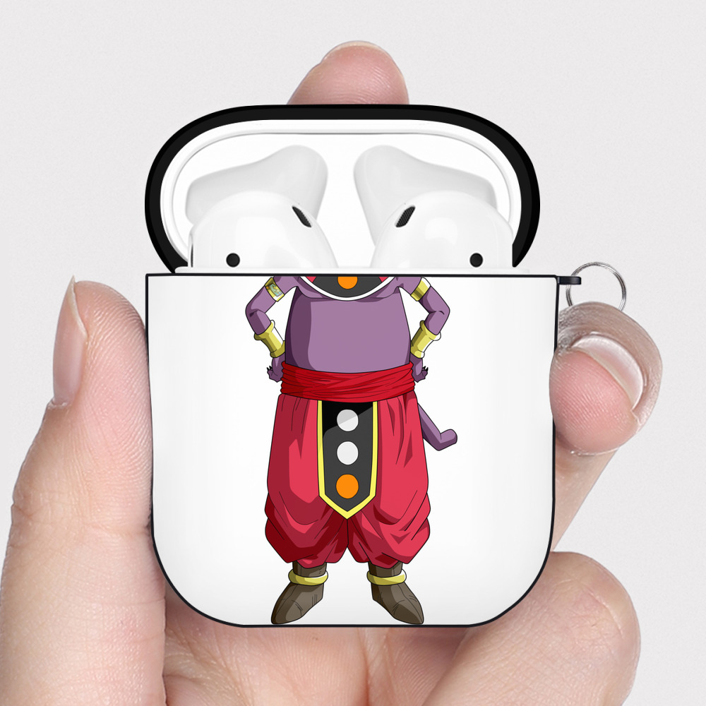 （画像用） ドラゴンボール シャンパ DRAGON BALL Champa AirPods 第2世代保護ケース ハードシェル ブラック 耐衝撃・防指紋・カラビナ付き