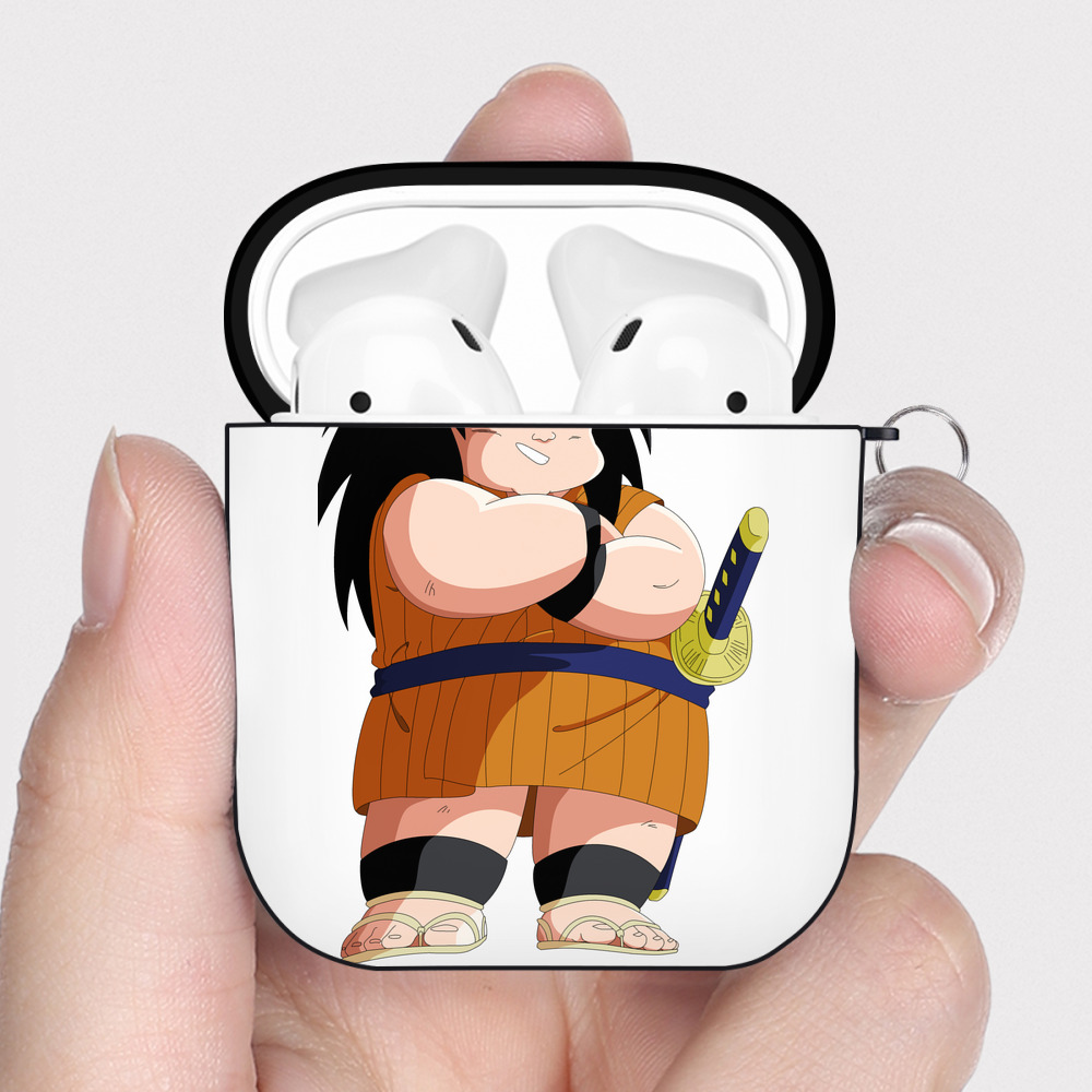 （画像用） ドラゴンボール やじろべえ DRAGON BALL Yajirobe AirPods 第2世代保護ケース ハードシェル ブラック 耐衝撃・防指紋・カラビナ付き
