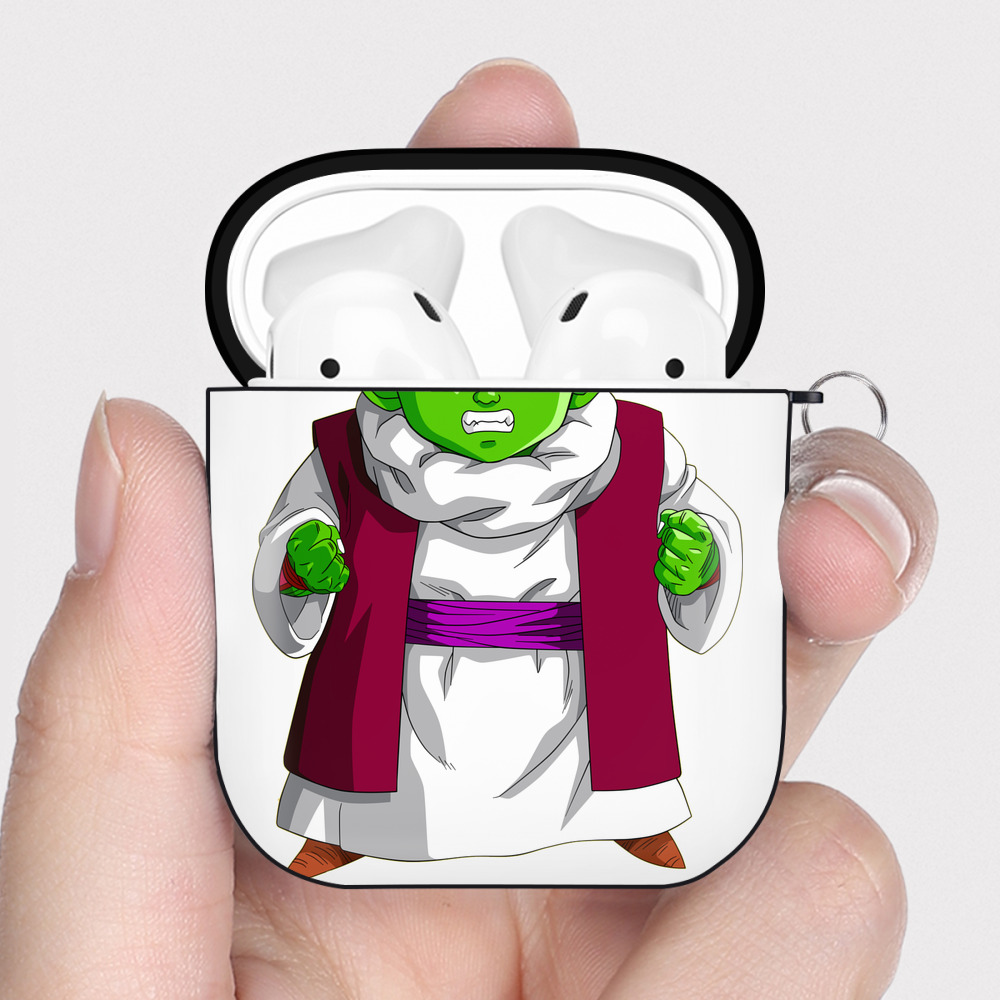 （画像用） ドラゴンボール ピッコロ DRAGON BALL Piccolo AirPods 第2世代保護ケース ハードシェル ブラック 耐衝撃・防指紋・カラビナ付き