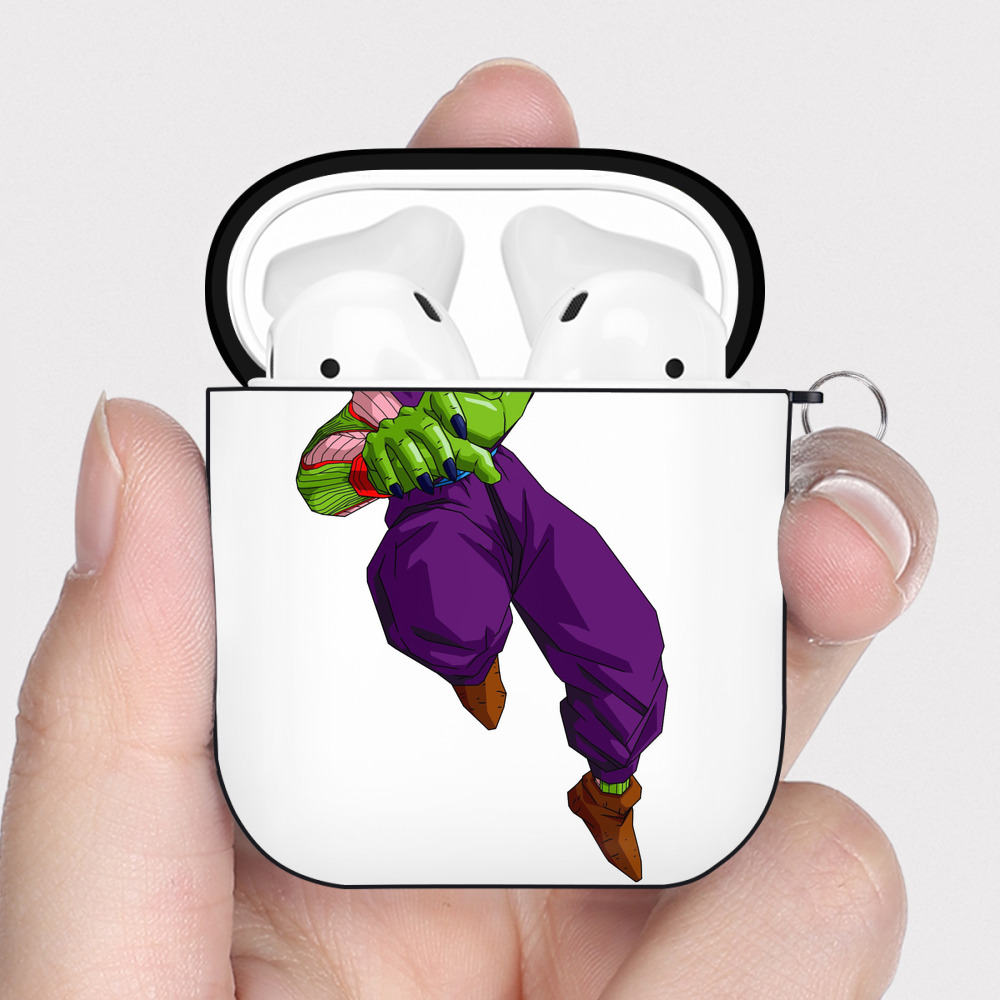 （画像用） ドラゴンボール ピッコロ DRAGON BALL Piccolo AirPods 第2世代保護ケース ハードシェル ブラック 耐衝撃・防指紋・カラビナ付き