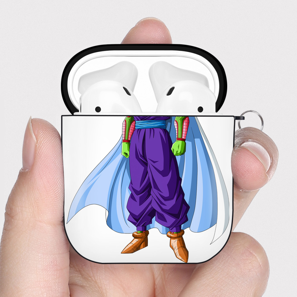 （画像用） ドラゴンボール ピッコロ DRAGON BALL Piccolo AirPods 第2世代保護ケース ハードシェル ブラック 耐衝撃・防指紋・カラビナ付き