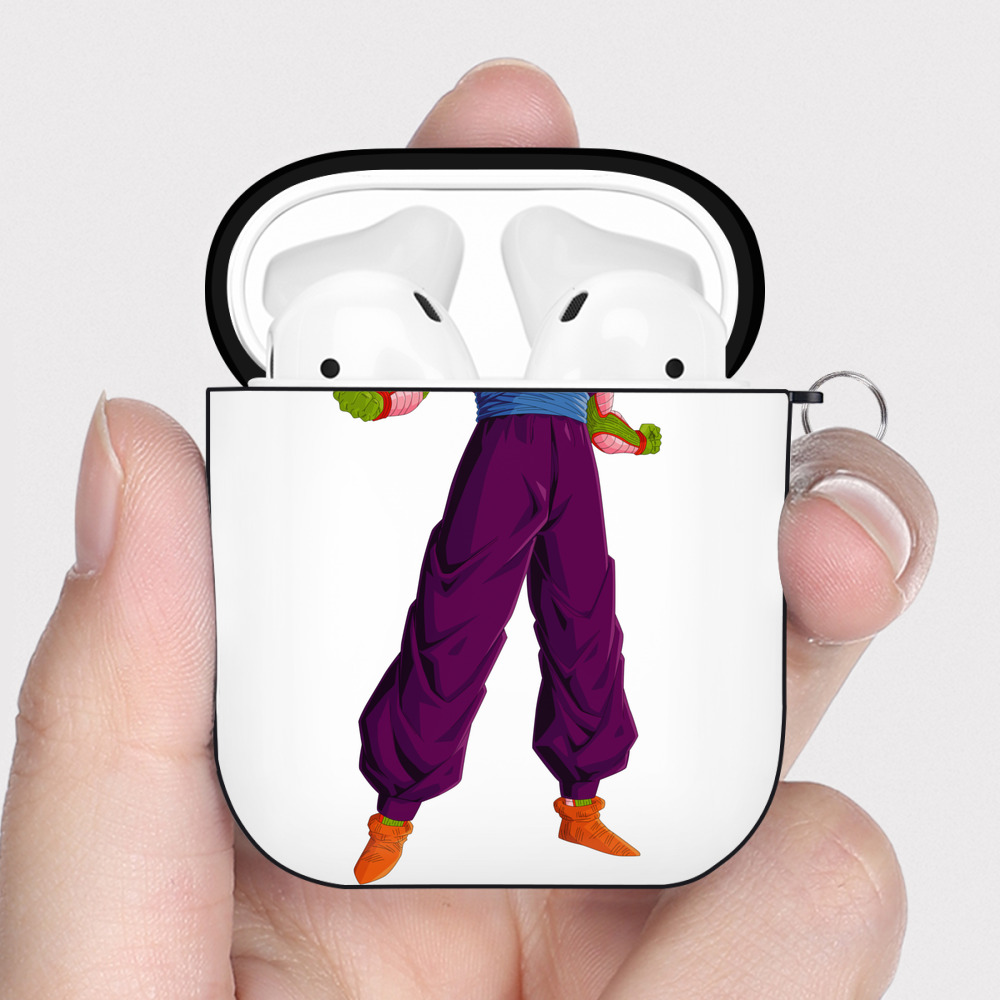 （画像用） ドラゴンボール ピッコロ DRAGON BALL Piccolo AirPods 第2世代保護ケース ハードシェル ブラック 耐衝撃・防指紋・カラビナ付き