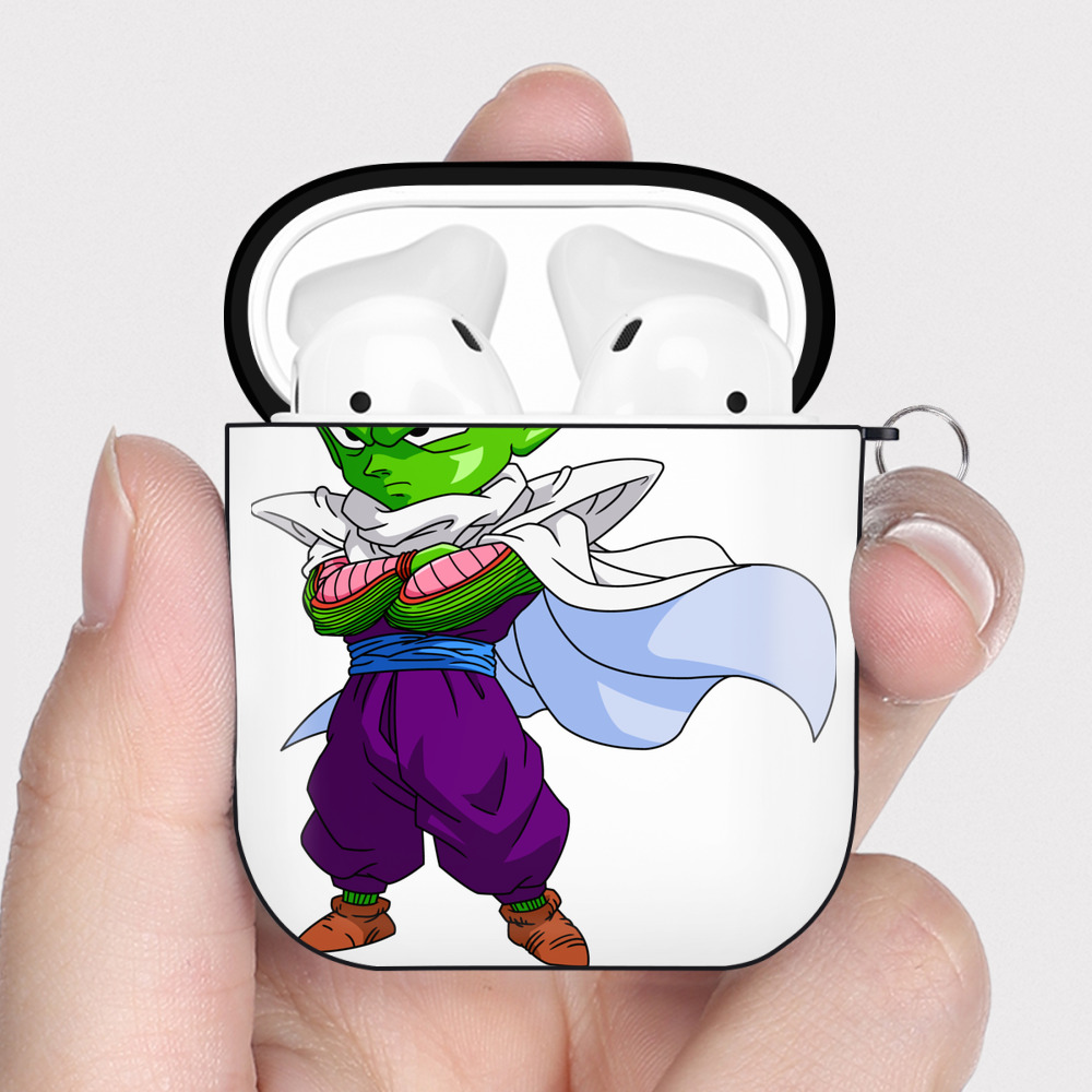 （画像用） ドラゴンボール ピッコロ DRAGON BALL Piccolo AirPods 第2世代保護ケース ハードシェル ブラック 耐衝撃・防指紋・カラビナ付き