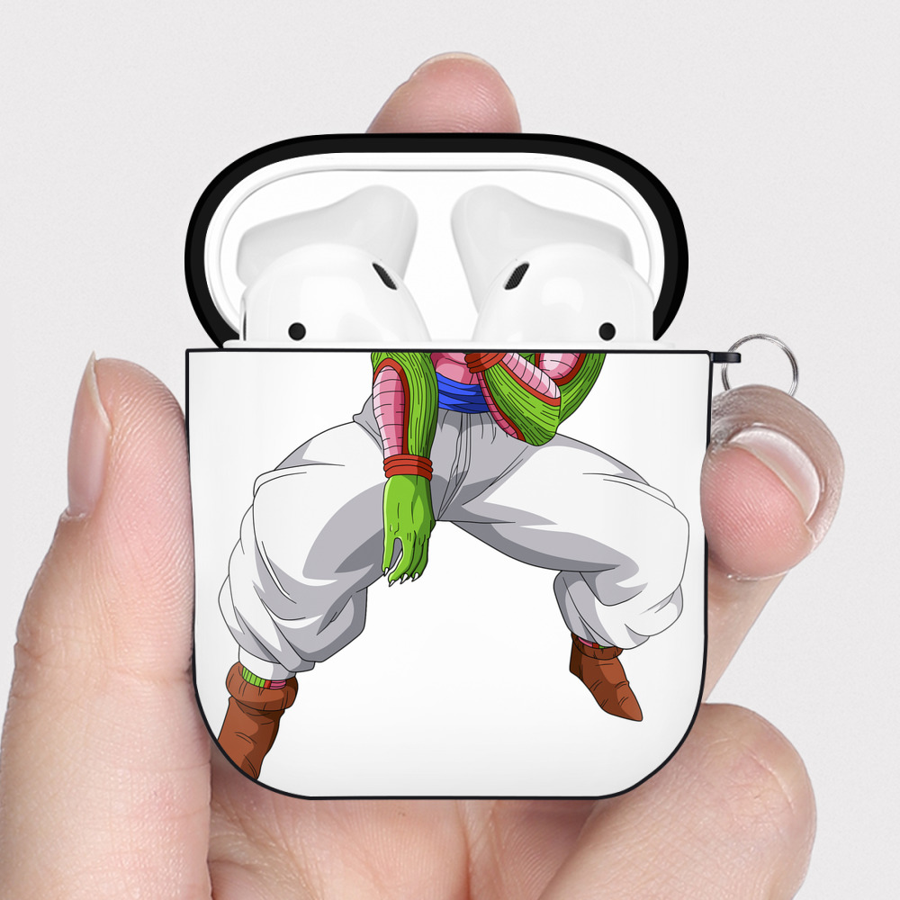 （画像用） ドラゴンボール ピッコロ DRAGON BALL Piccolo AirPods 第2世代保護ケース ハードシェル ブラック 耐衝撃・防指紋・カラビナ付き