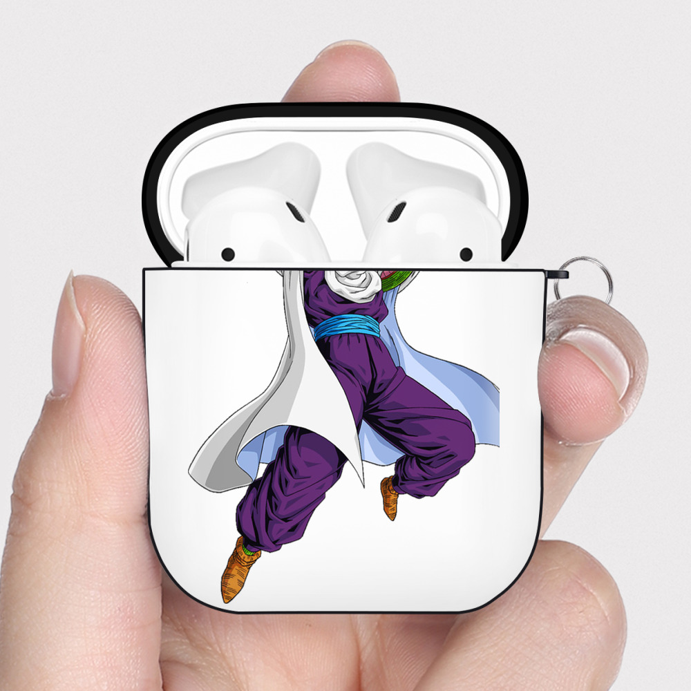 （画像用） ドラゴンボール ピッコロ DRAGON BALL Piccolo AirPods 第2世代保護ケース ハードシェル ブラック 耐衝撃・防指紋・カラビナ付き