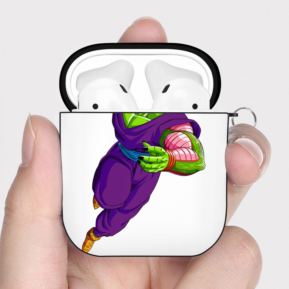 （画像用） ドラゴンボール ピッコロ DRAGON BALL Piccolo AirPods 第2世代保護ケース ハードシェル ブラック 耐衝撃・防指紋・カラビナ付き