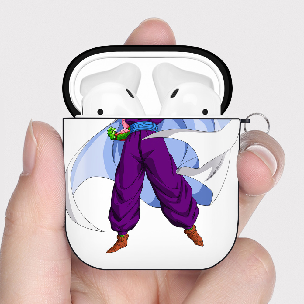 （画像用） ドラゴンボール ピッコロ DRAGON BALL Piccolo AirPods 第2世代保護ケース ハードシェル ブラック 耐衝撃・防指紋・カラビナ付き