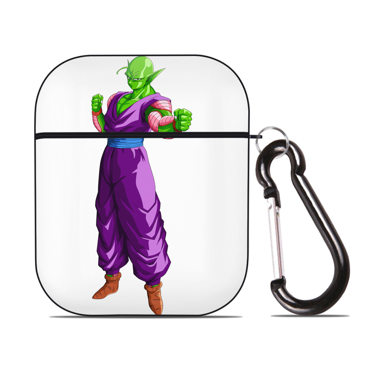 （画像用） ドラゴンボール ピッコロ DRAGON BALL Piccolo AirPods 第2世代保護ケース ハードシェル ブラック 耐衝撃・防指紋・カラビナ付き