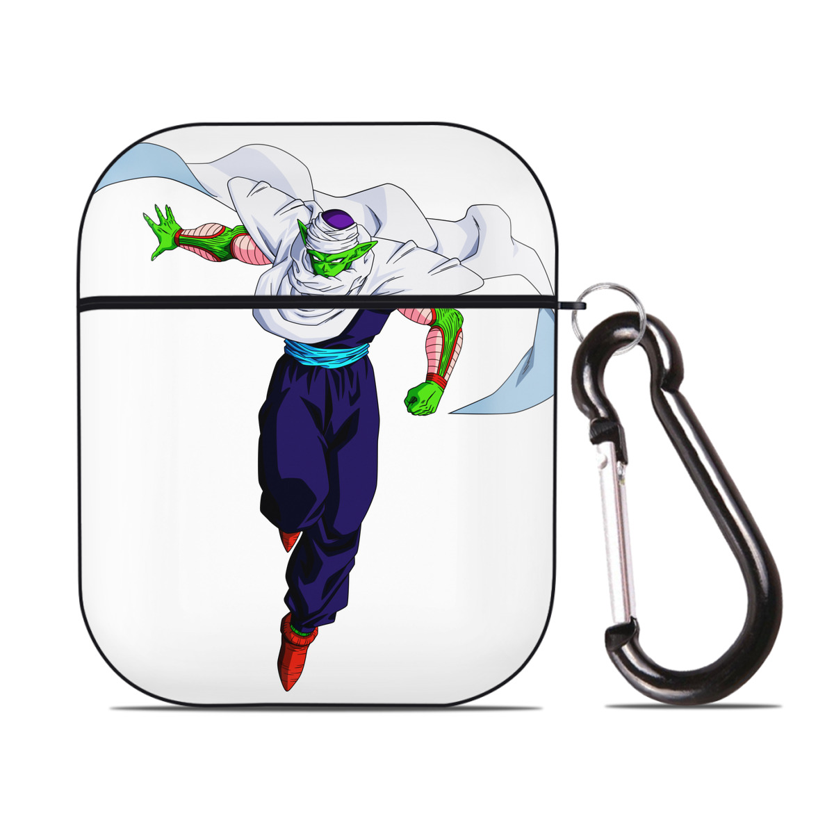 （画像用） ドラゴンボール ピッコロ DRAGON BALL Piccolo AirPods 第2世代保護ケース ハードシェル ブラック 耐衝撃・防指紋・カラビナ付き