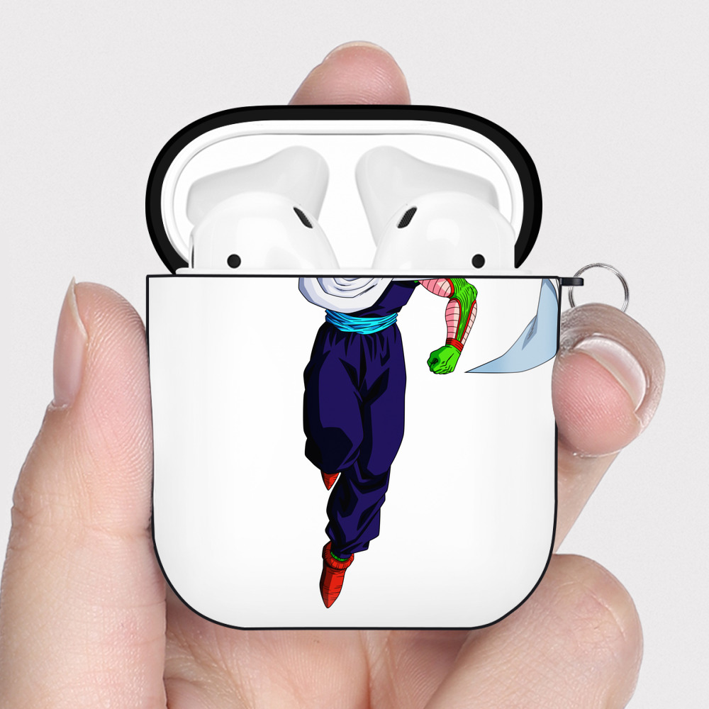 （画像用） ドラゴンボール ピッコロ DRAGON BALL Piccolo AirPods 第2世代保護ケース ハードシェル ブラック 耐衝撃・防指紋・カラビナ付き