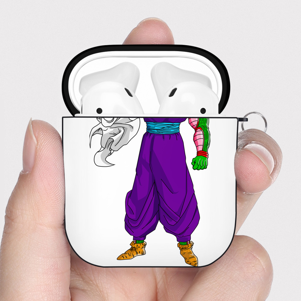 （画像用） ドラゴンボール ピッコロ DRAGON BALL Piccolo AirPods 第2世代保護ケース ハードシェル ブラック 耐衝撃・防指紋・カラビナ付き