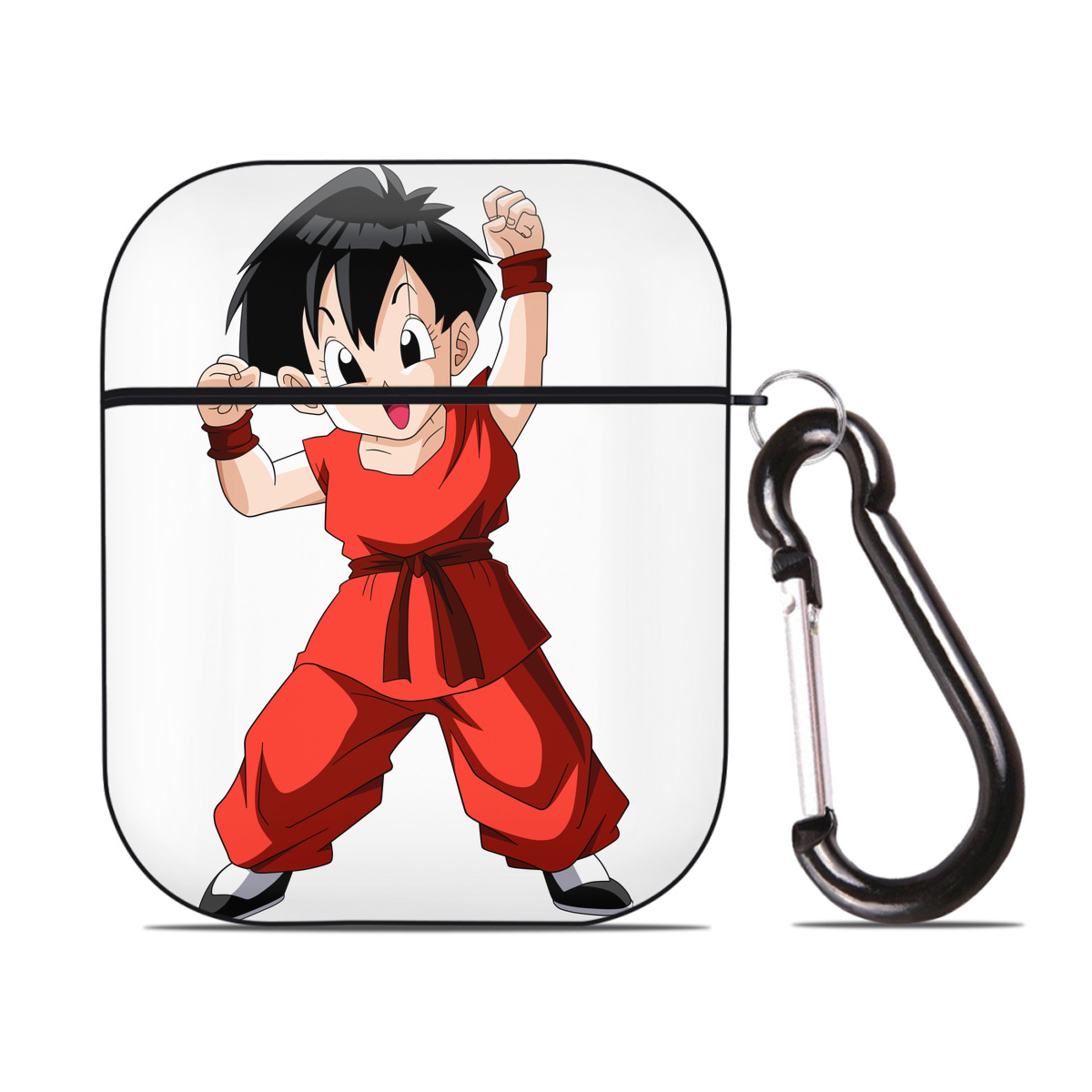 （画像用） ドラゴンボール パン DRAGON BALL Pan AirPods 第2世代保護ケース ハードシェル ブラック 耐衝撃・防指紋・カラビナ付き