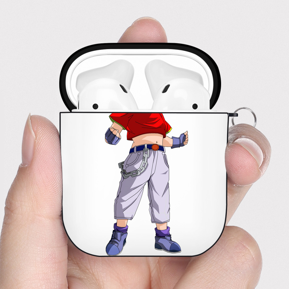 （画像用） ドラゴンボール パン DRAGON BALL Pan AirPods 第2世代保護ケース ハードシェル ブラック 耐衝撃・防指紋・カラビナ付き