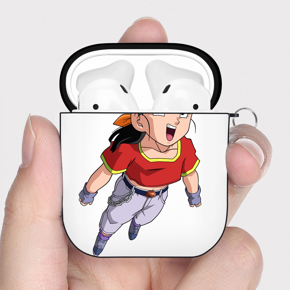 （画像用） ドラゴンボール パン DRAGON BALL Pan AirPods 第2世代保護ケース ハードシェル ブラック 耐衝撃・防指紋・カラビナ付き