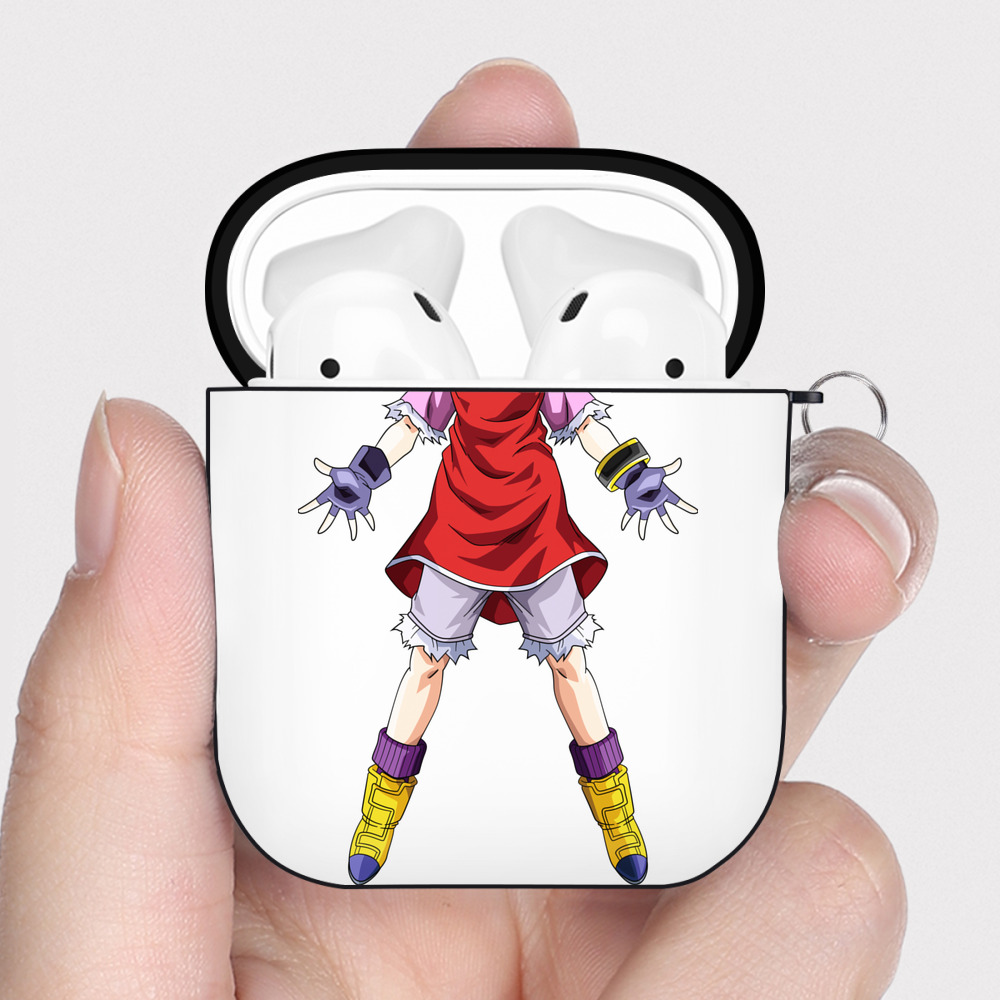 （画像用） ドラゴンボール パン DRAGON BALL Pan AirPods 第2世代保護ケース ハードシェル ブラック 耐衝撃・防指紋・カラビナ付き