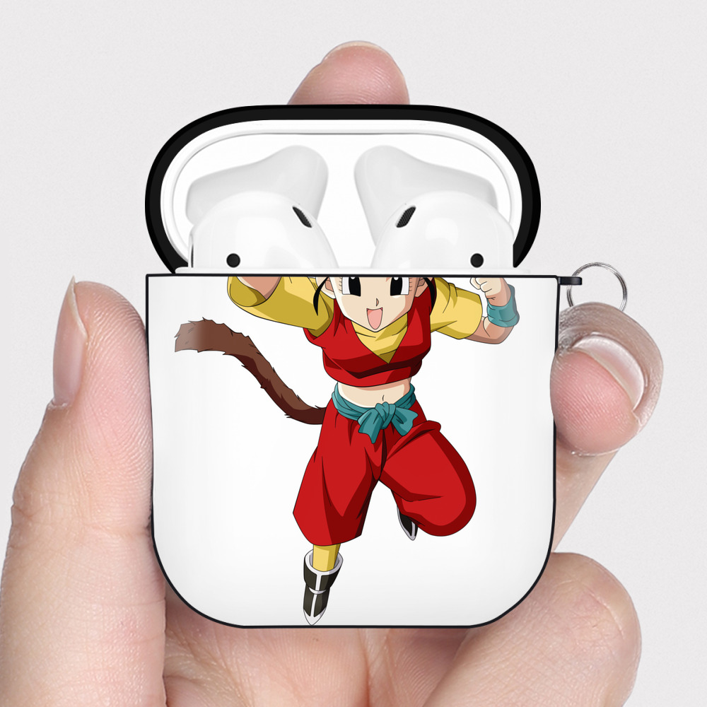 （画像用） ドラゴンボール パン DRAGON BALL Pan AirPods 第2世代保護ケース ハードシェル ブラック 耐衝撃・防指紋・カラビナ付き