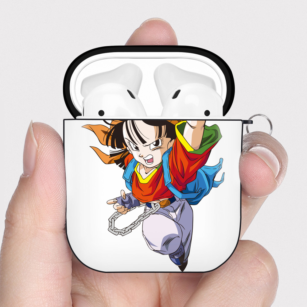 （画像用） ドラゴンボール パン DRAGON BALL Pan AirPods 第2世代保護ケース ハードシェル ブラック 耐衝撃・防指紋・カラビナ付き