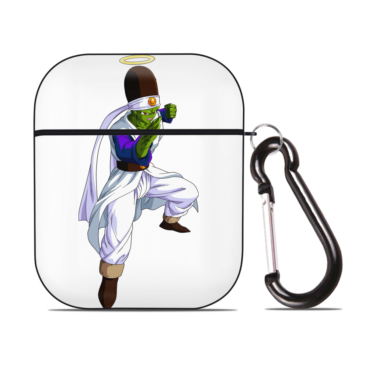 （画像用） ドラゴンボール パイクーハン DRAGON BALL Pikkon AirPods 第2世代保護ケース ハードシェル ブラック 耐衝撃・防指紋・カラビナ付き