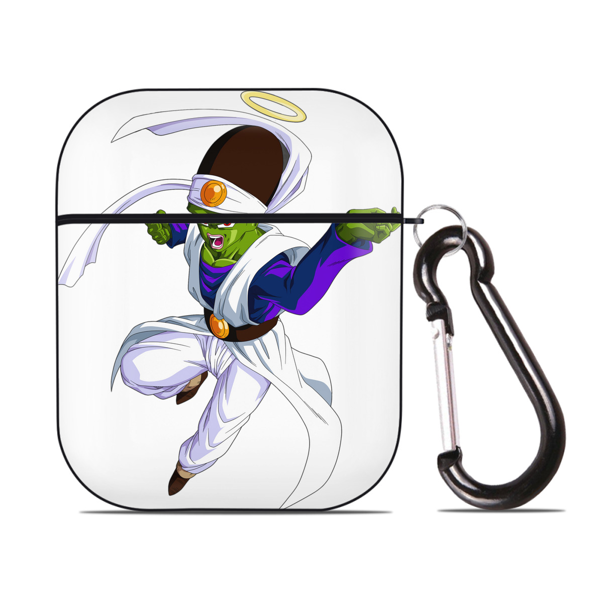 （画像用） ドラゴンボール パイクーハン DRAGON BALL Pikkon AirPods 第2世代保護ケース ハードシェル ブラック 耐衝撃・防指紋・カラビナ付き
