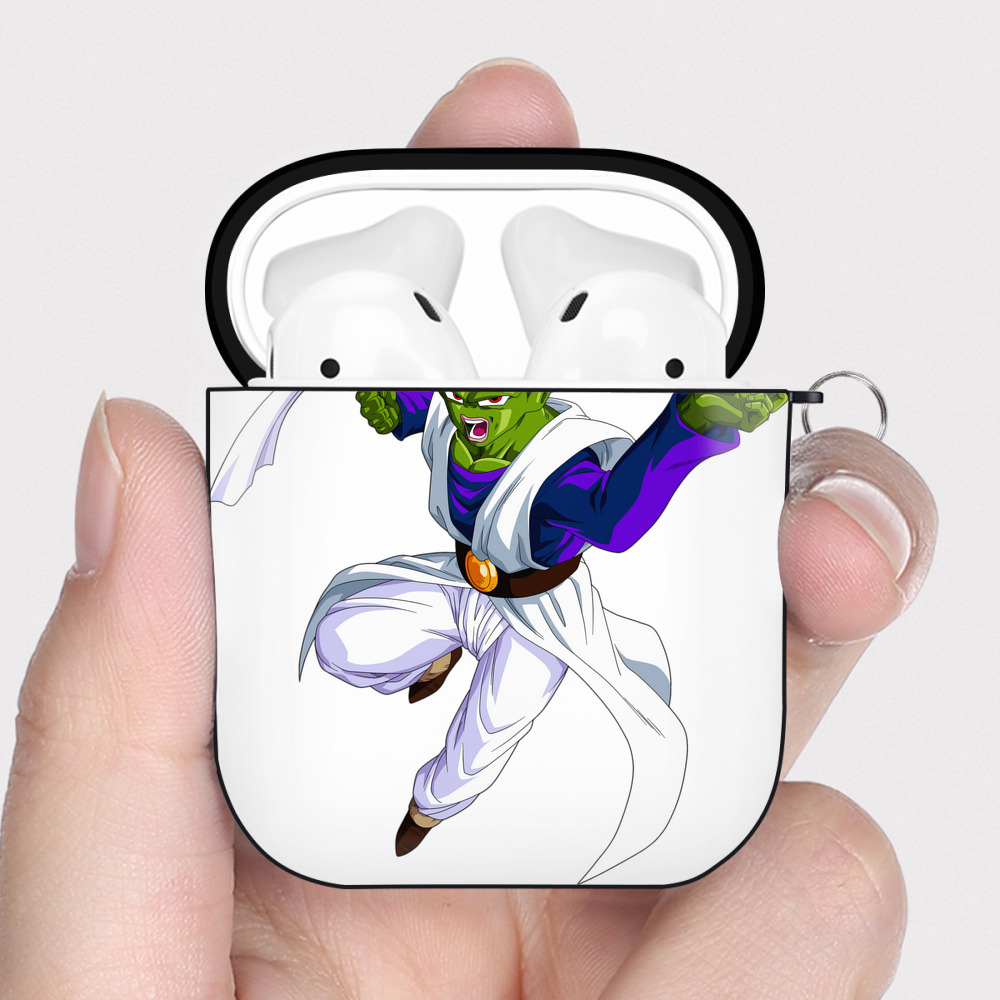 （画像用） ドラゴンボール パイクーハン DRAGON BALL Pikkon AirPods 第2世代保護ケース ハードシェル ブラック 耐衝撃・防指紋・カラビナ付き