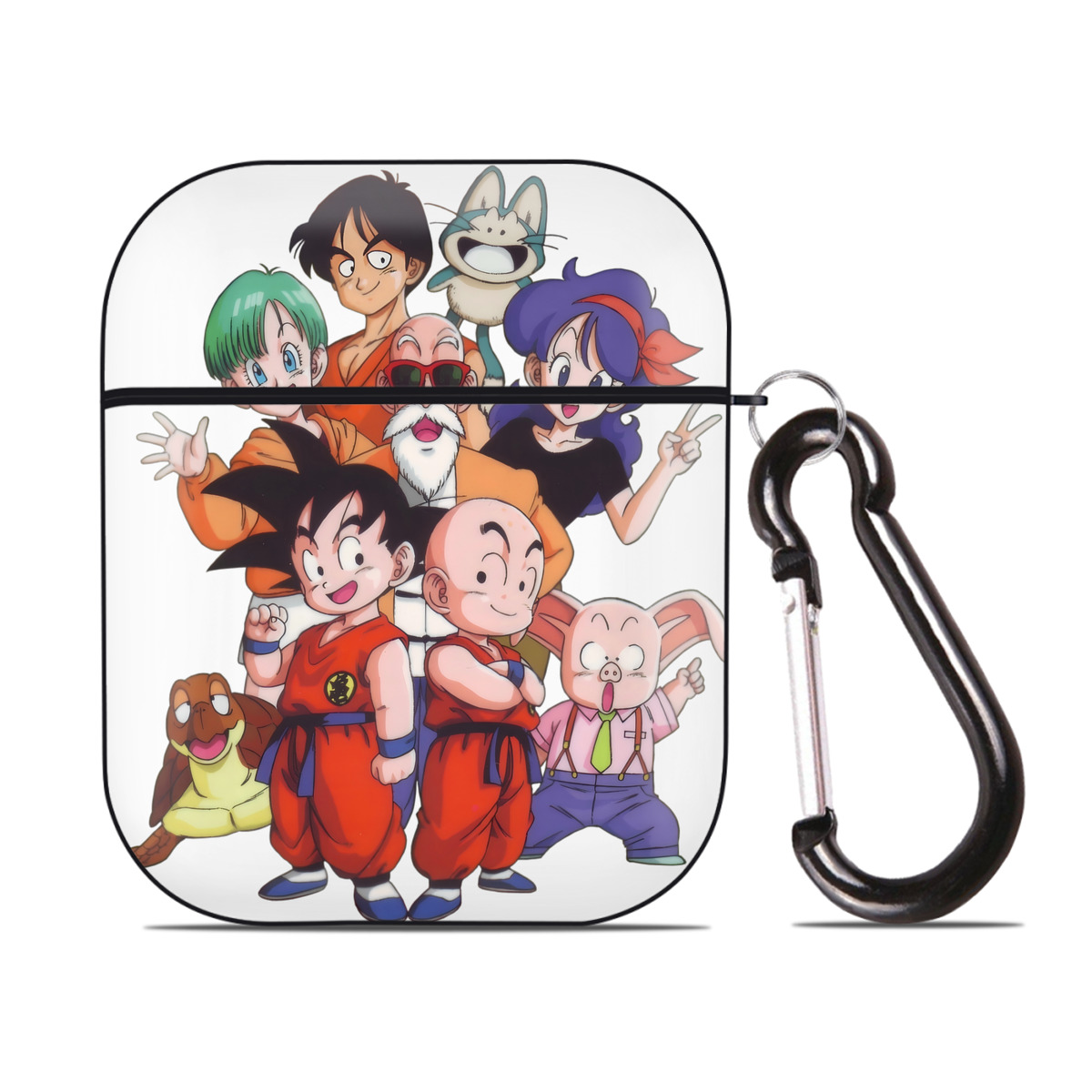 （画像用） ドラゴンボール DRAGON BALL AirPods 第2世代保護ケース ハードシェル ブラック 耐衝撃・防指紋・カラビナ付き