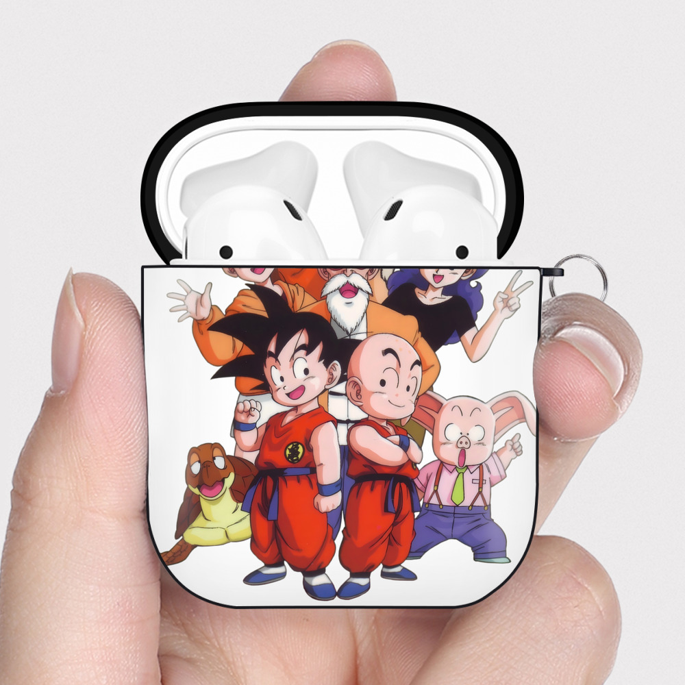 （画像用） ドラゴンボール DRAGON BALL AirPods 第2世代保護ケース ハードシェル ブラック 耐衝撃・防指紋・カラビナ付き