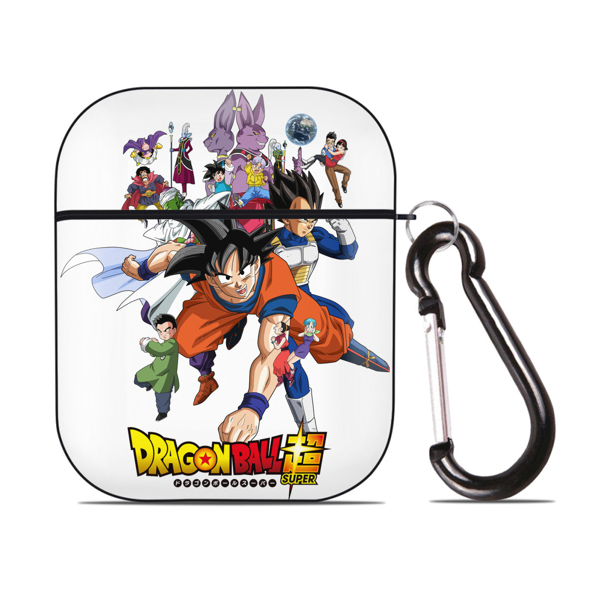 （画像用） ドラゴンボール DRAGON BALL AirPods 第2世代保護ケース ハードシェル ブラック 耐衝撃・防指紋・カラビナ付き