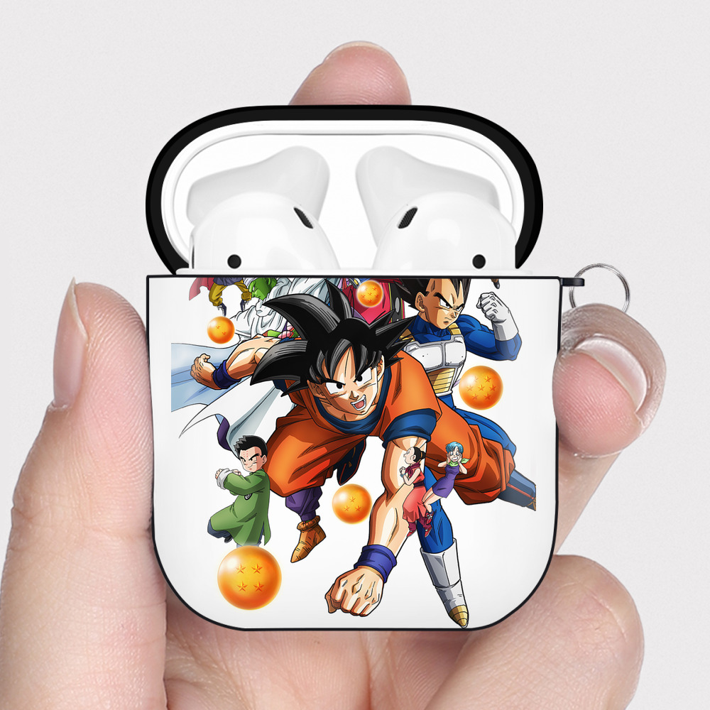 （画像用） ドラゴンボール DRAGON BALL AirPods 第2世代保護ケース ハードシェル ブラック 耐衝撃・防指紋・カラビナ付き