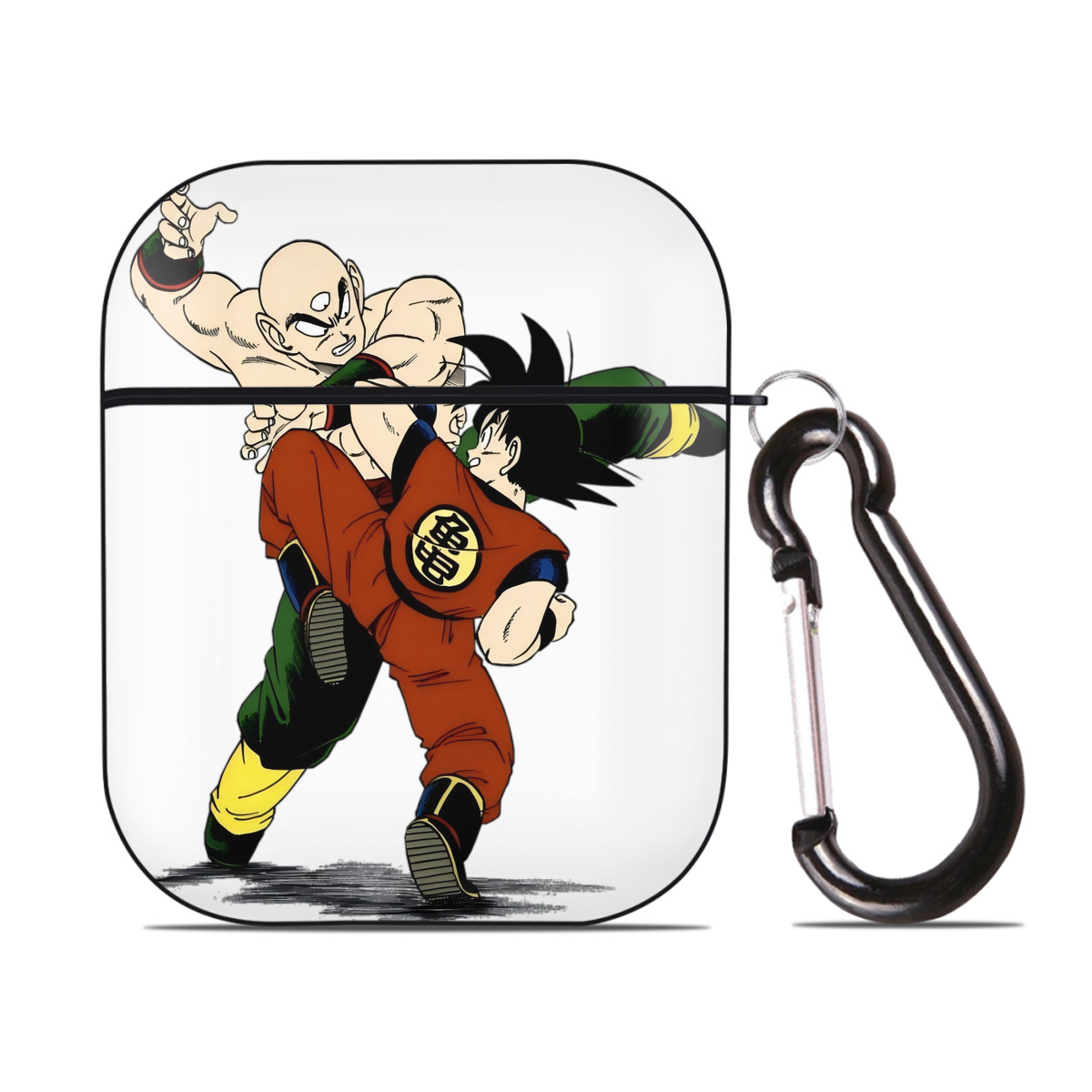 （画像用） ドラゴンボール DRAGON BALL AirPods 第2世代保護ケース ハードシェル ブラック 耐衝撃・防指紋・カラビナ付き