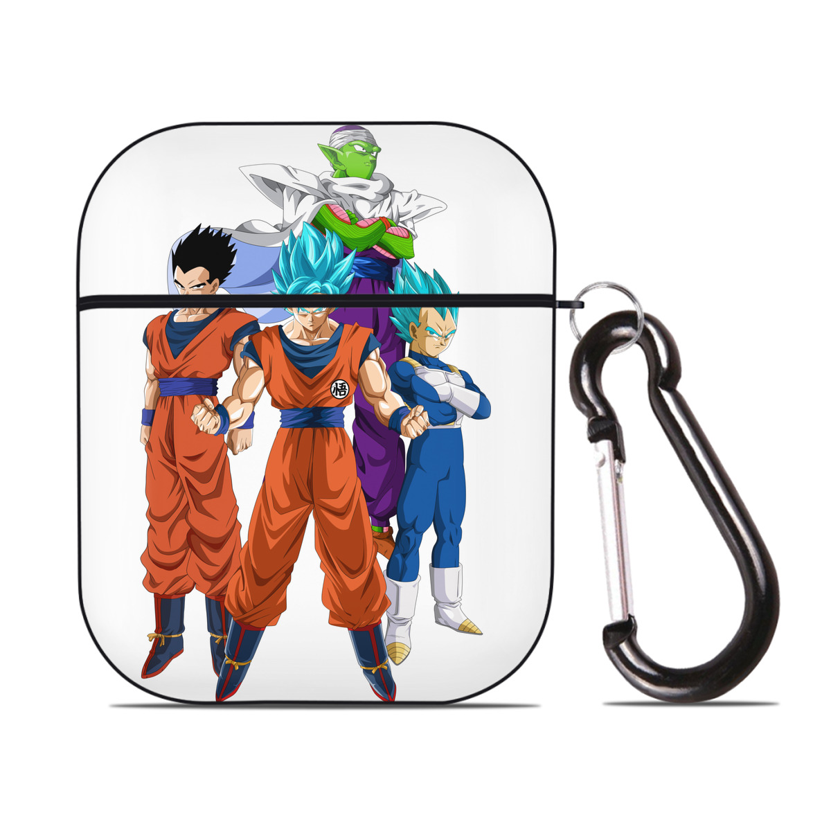 （画像用） ドラゴンボール DRAGON BALL AirPods 第2世代保護ケース ハードシェル ブラック 耐衝撃・防指紋・カラビナ付き
