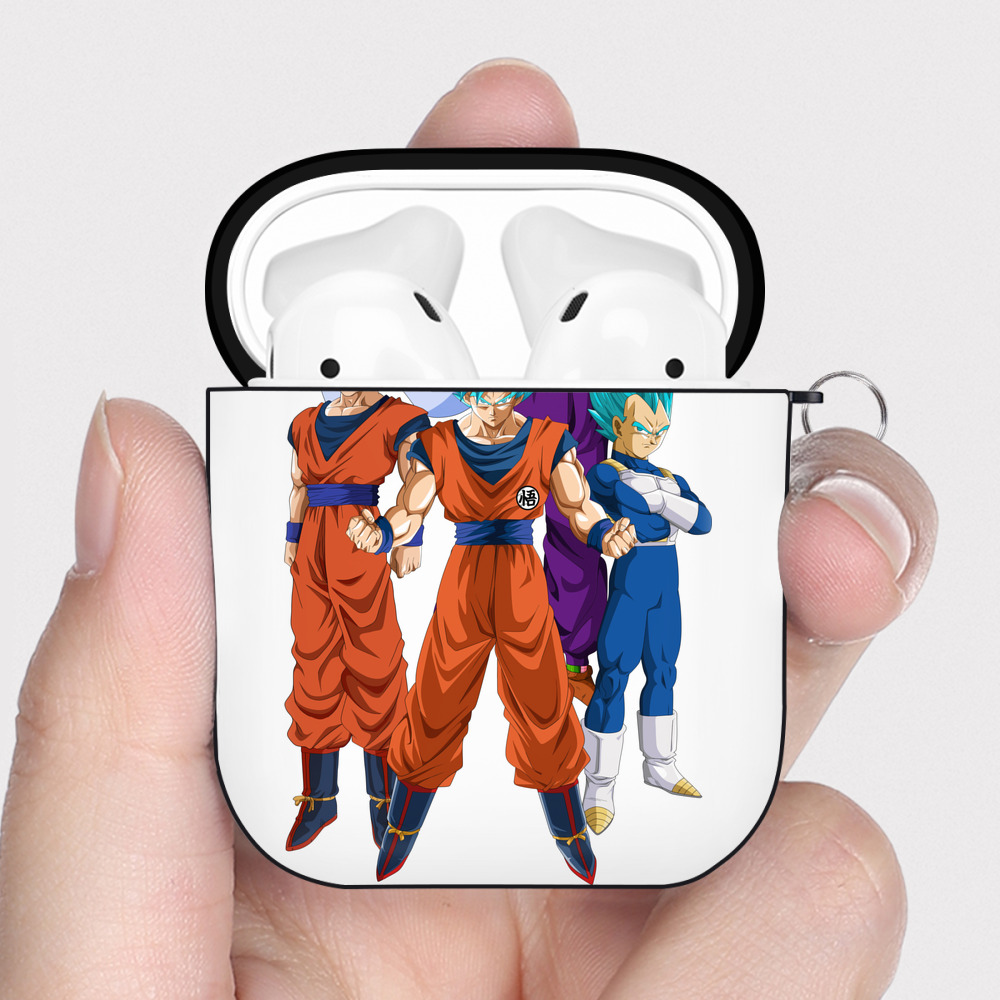 （画像用） ドラゴンボール DRAGON BALL AirPods 第2世代保護ケース ハードシェル ブラック 耐衝撃・防指紋・カラビナ付き