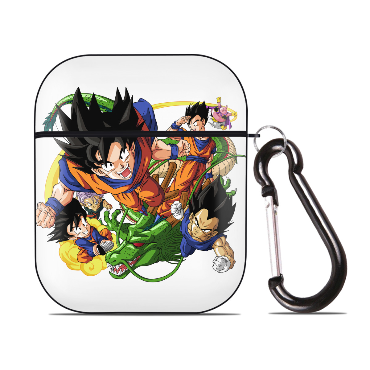 （画像用） ドラゴンボール DRAGON BALL AirPods 第2世代保護ケース ハードシェル ブラック 耐衝撃・防指紋・カラビナ付き