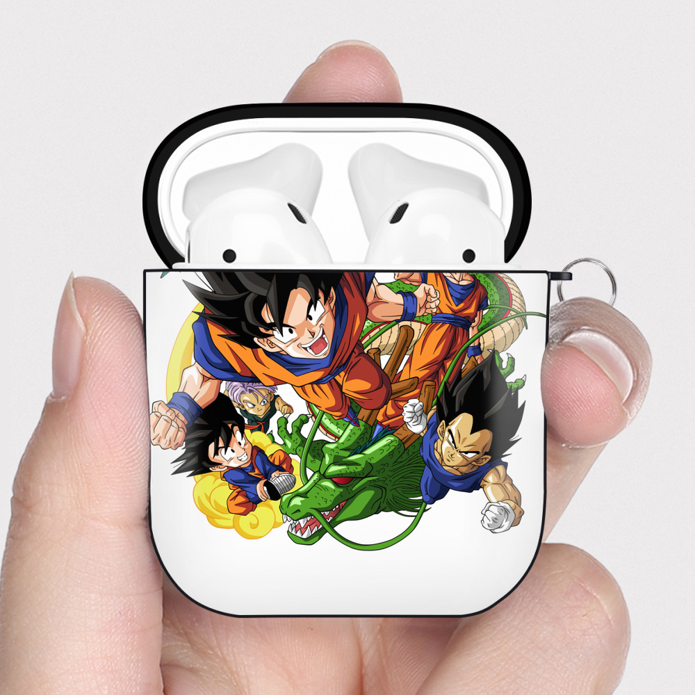 （画像用） ドラゴンボール DRAGON BALL AirPods 第2世代保護ケース ハードシェル ブラック 耐衝撃・防指紋・カラビナ付き