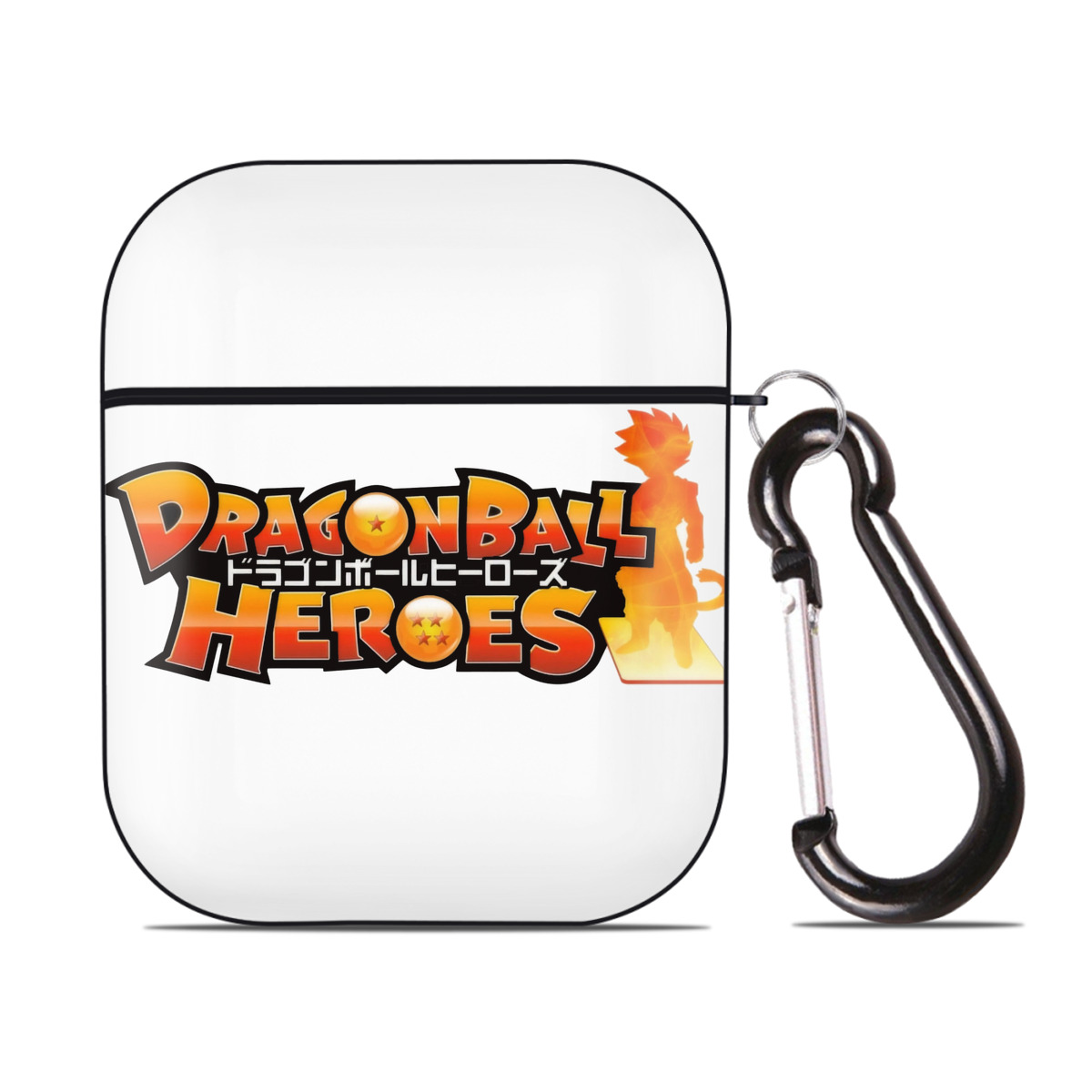 （画像用） ドラゴンボール DRAGON BALL AirPods 第2世代保護ケース ハードシェル ブラック 耐衝撃・防指紋・カラビナ付き