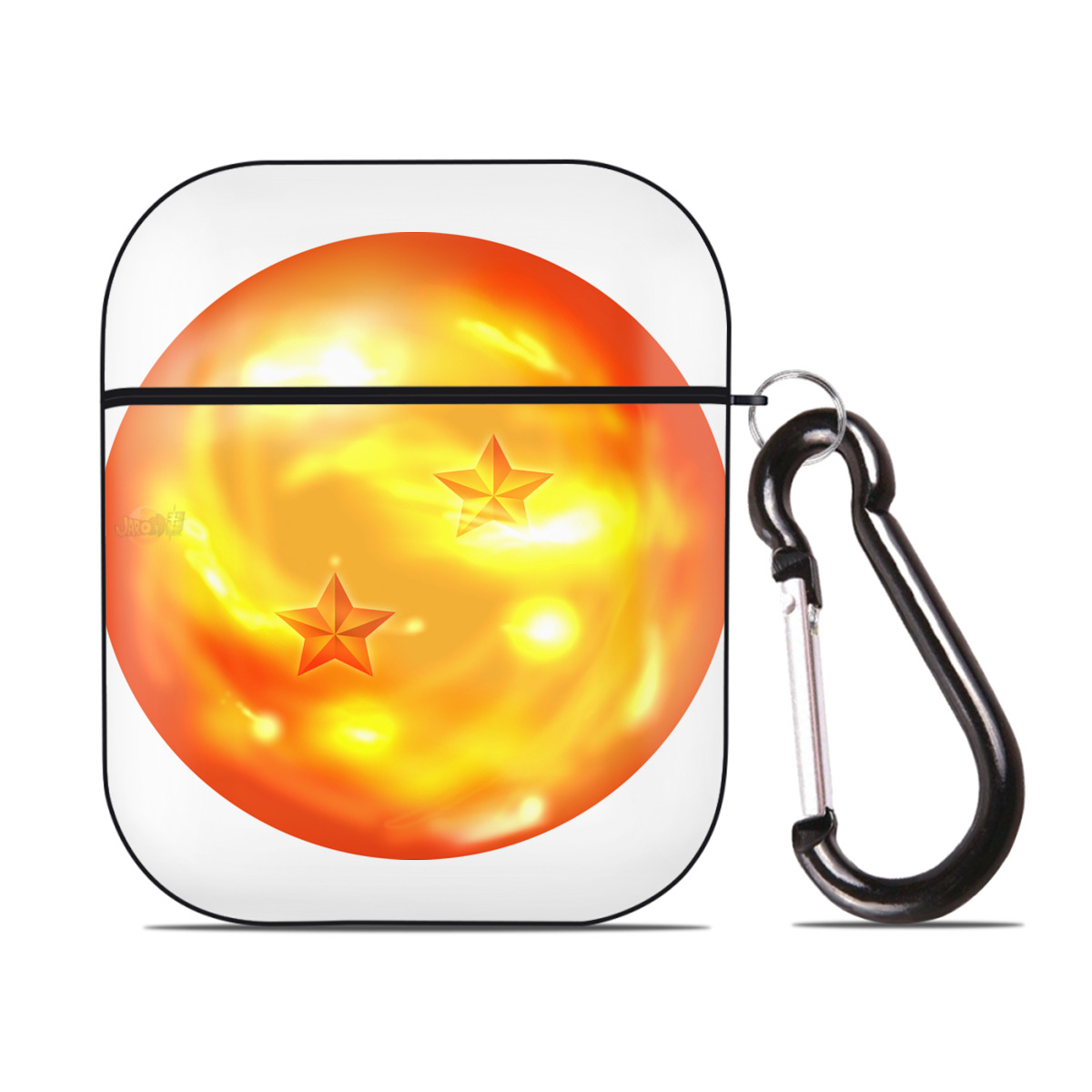 （画像用） ドラゴンボール DRAGON BALL AirPods 第2世代保護ケース ハードシェル ブラック 耐衝撃・防指紋・カラビナ付き